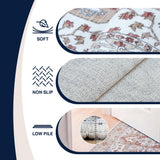 Lunara Boho Medallion Border Non-slip Machine-washable Area Rug