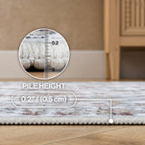 Lunara Boho Medallion Border Non-slip Machine-washable Area Rug