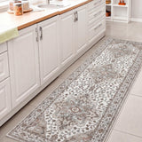 Lunara Boho Medallion Border Non-slip Machine-washable Area Rug
