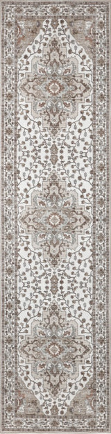 Lunara Boho Medallion Border Non-slip Machine-washable Area Rug