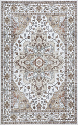 Lunara Boho Medallion Border Non-slip Machine-washable Area Rug