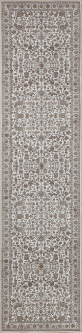 Solmere Medallion All-over Floral Border Non-slip Machine-washable Area Rug