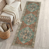 Elowen Ornate Large Medallion Border Non-slip Machine-washable Area Rug