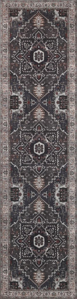 Elowen Ornate Large Medallion Border Non-slip Machine-washable Area Rug