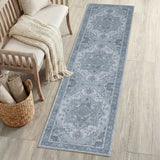 Elowen Ornate Large Medallion Border Non-slip Machine-washable Area Rug