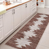 Norvale Minimalist Geometric Totem Non-slip Machine-washable Area Rug