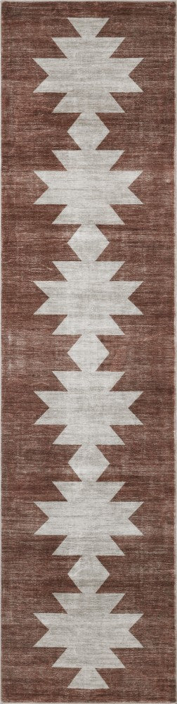 Norvale Minimalist Geometric Totem Non-slip Machine-washable Area Rug