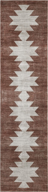 Norvale Minimalist Geometric Totem Non-slip Machine-washable Area Rug