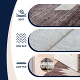 Norvale Minimalist Geometric Totem Non-slip Machine-washable Area Rug