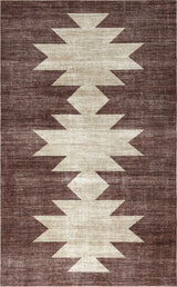 Norvale Minimalist Geometric Totem Non-slip Machine-washable Area Rug