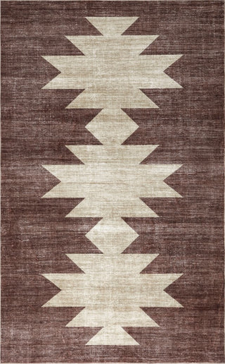 Norvale Minimalist Geometric Totem Non-slip Machine-washable Area Rug
