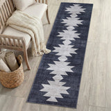 Norvale Minimalist Geometric Totem Non-slip Machine-washable Area Rug