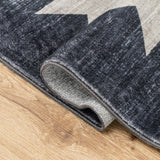 Norvale Minimalist Geometric Totem Non-slip Machine-washable Area Rug