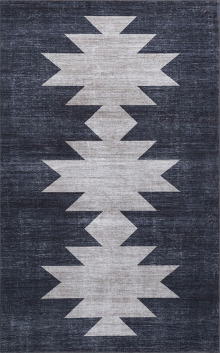 Norvale Minimalist Geometric Totem Non-slip Machine-washable Area Rug