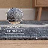 Norvale Minimalist Geometric Totem Non-slip Machine-washable Area Rug