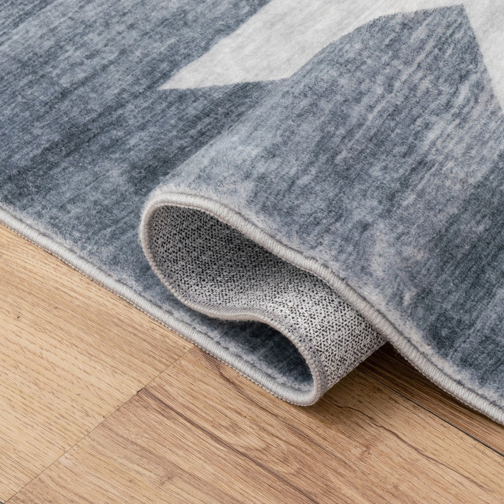 Norvale Minimalist Geometric Totem Non-slip Machine-washable Area Rug