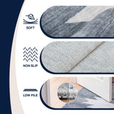 Norvale Minimalist Geometric Totem Non-slip Machine-washable Area Rug