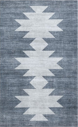 Norvale Minimalist Geometric Totem Non-slip Machine-washable Area Rug