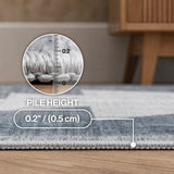 Norvale Minimalist Geometric Totem Non-slip Machine-washable Area Rug