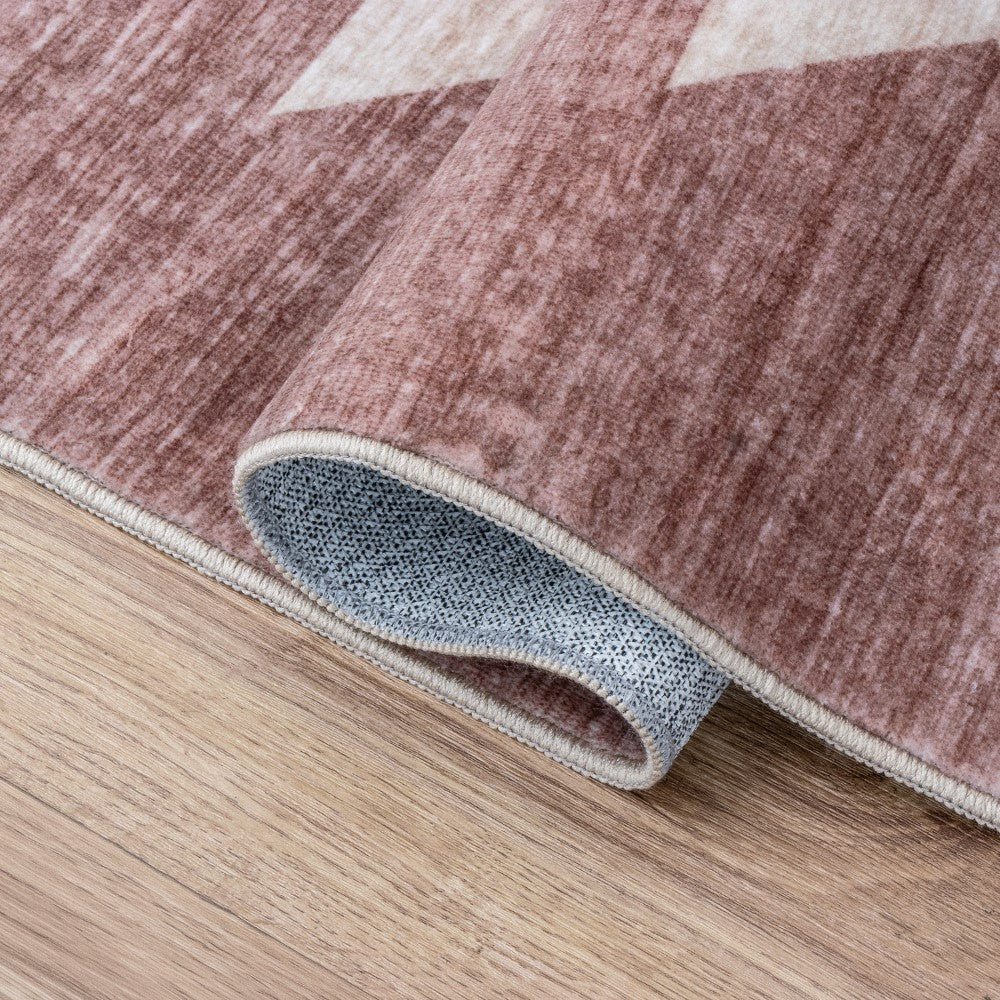Norvale Minimalist Geometric Totem Non-slip Machine-washable Area Rug