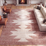 Norvale Minimalist Geometric Totem Non-slip Machine-washable Area Rug
