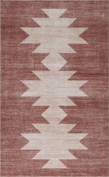 Norvale Minimalist Geometric Totem Non-slip Machine-washable Area Rug