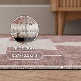 Norvale Minimalist Geometric Totem Non-slip Machine-washable Area Rug