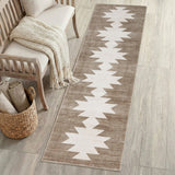 Norvale Minimalist Geometric Totem Non-slip Machine-washable Area Rug