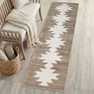 Norvale Minimalist Geometric Totem Non-slip Machine-washable Area Rug