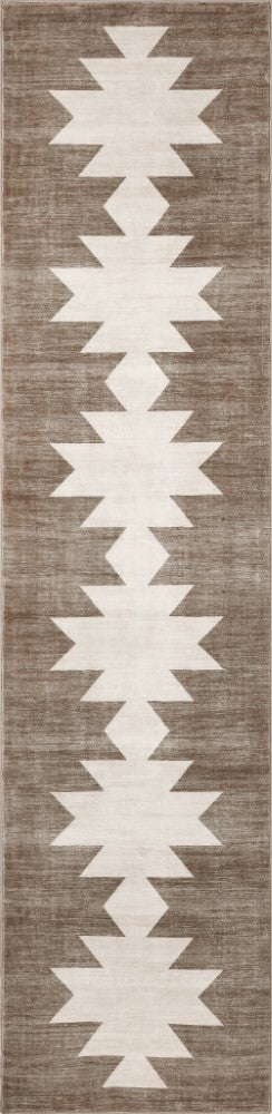 Norvale Minimalist Geometric Totem Non-slip Machine-washable Area Rug