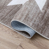 Norvale Minimalist Geometric Totem Non-slip Machine-washable Area Rug
