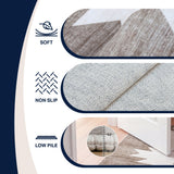 Norvale Minimalist Geometric Totem Non-slip Machine-washable Area Rug