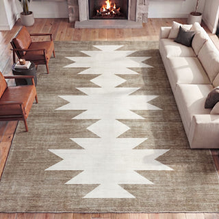 Norvale Minimalist Geometric Totem Non-slip Machine-washable Area Rug