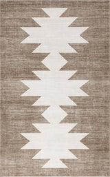 Norvale Minimalist Geometric Totem Non-slip Machine-washable Area Rug