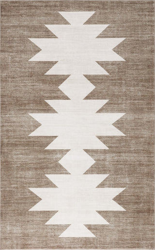 Norvale Minimalist Geometric Totem Non-slip Machine-washable Area Rug