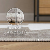 Norvale Minimalist Geometric Totem Non-slip Machine-washable Area Rug