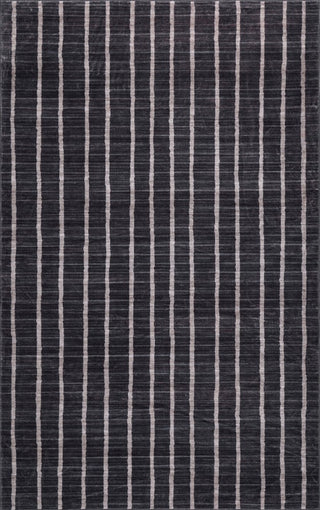 Mirelle Distressed Ticking Stripe Non-slip Machine-washable Area Rug