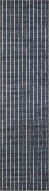 Mirelle Distressed Ticking Stripe Non-slip Machine-washable Area Rug