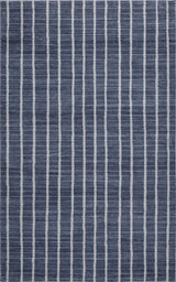 Mirelle Distressed Ticking Stripe Non-slip Machine-washable Area Rug