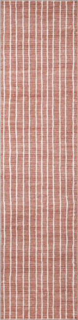 Mirelle Distressed Ticking Stripe Non-slip Machine-washable Area Rug