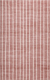 Mirelle Distressed Ticking Stripe Non-slip Machine-washable Area Rug