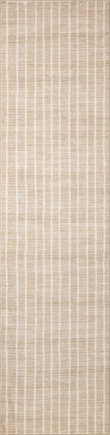 Mirelle Distressed Ticking Stripe Non-slip Machine-washable Area Rug