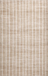 Mirelle Distressed Ticking Stripe Non-slip Machine-washable Area Rug