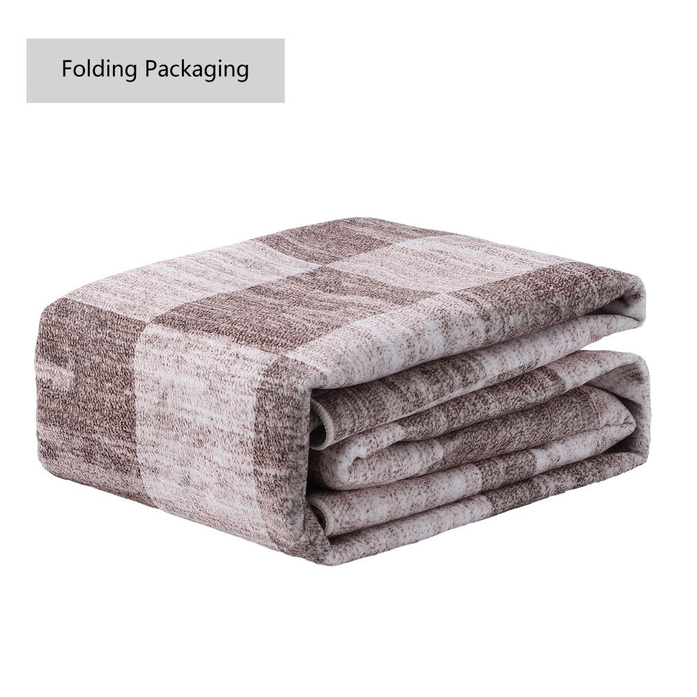 Terra Distressed Checkerboard Stripe Border Non-slip Machine-washable Area Rug