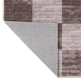 Sierra Distressed Checkerboard Non-slip Machine-washable Area Rug