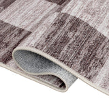 Sierra Distressed Checkerboard Non-slip Machine-washable Area Rug