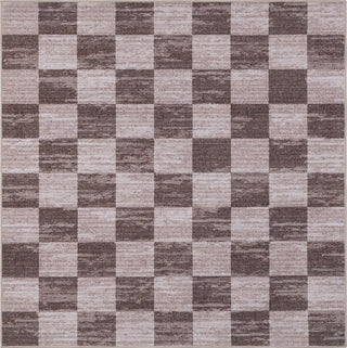 Sierra Distressed Checkerboard Non-slip Machine-washable Area Rug
