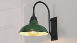 Carson 12.25" Farmhouse Industrial Indoor/Outdoor Iron LED Gooseneck Arm Outdoor Sconce