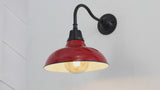 Flynix 12.25" Farmhouse Industrial Indoor/Outdoor Iron LED Gooseneck Arm Outdoor Sconce