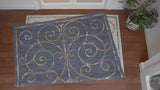 Ariadne Classic Cottage Filigree Scroll Reversible Machine-Washable Indoor/Outdoor Area Rug